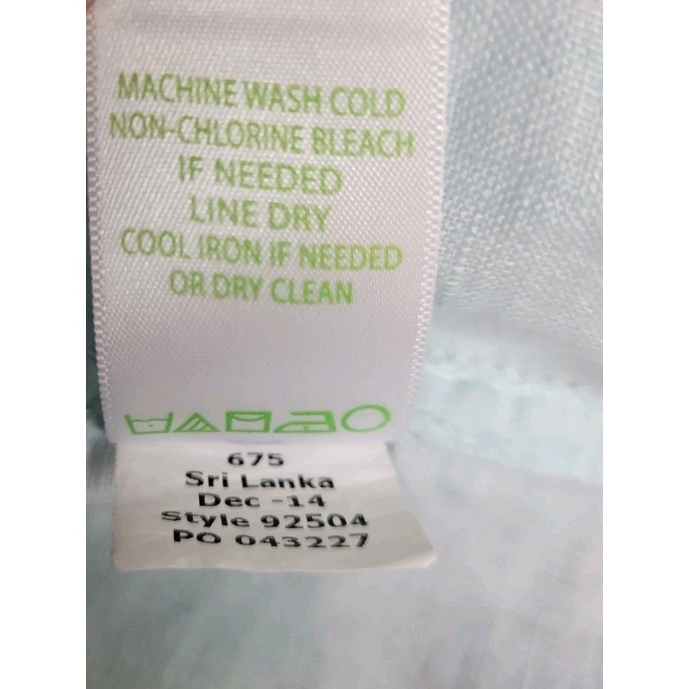 Lilly Pulitzer SZ S Lt Blue 100% Linen split-neck popover tunic Sheer Beach - Picture 7 of 7